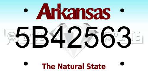 5B42563 Arkansas License Plate