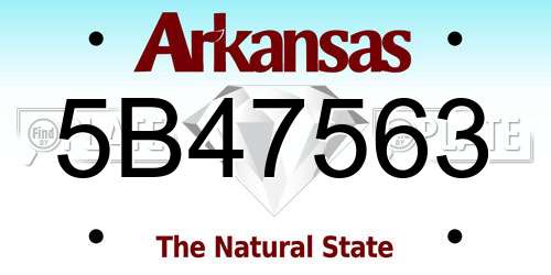 5B47563 Arkansas License Plate