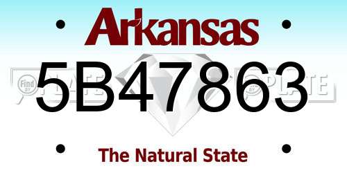 5B47863 Arkansas License Plate