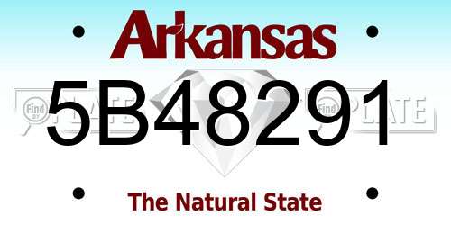 5B48291 Arkansas License Plate