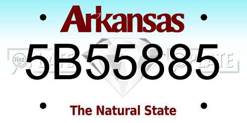 5B55885 Arkansas License Plate