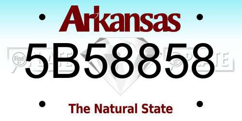 5B58858 Arkansas License Plate