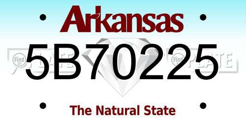 5B70225 Arkansas License Plate