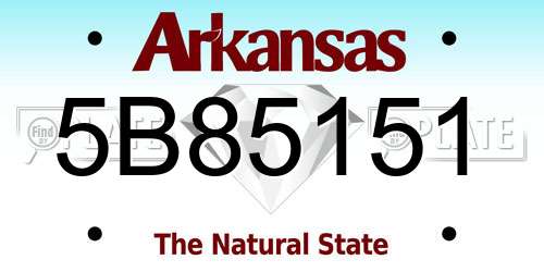 5B85151 Arkansas License Plate
