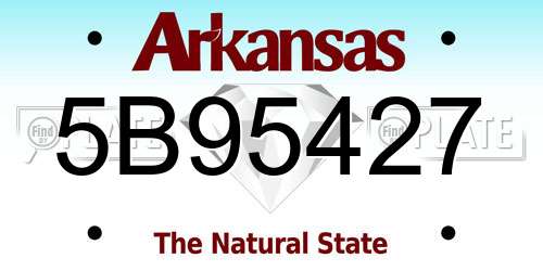 5B95427 Arkansas License Plate