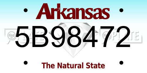 5B98472 Arkansas License Plate