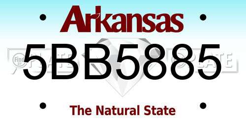 5BB5885 Arkansas License Plate