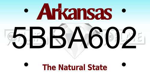 5BBA602 Arkansas License Plate