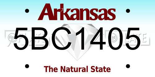 5BC1405 Arkansas License Plate