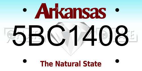 5BC1408 Arkansas License Plate