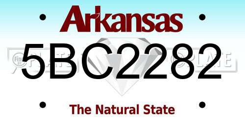 5BC2282 Arkansas License Plate