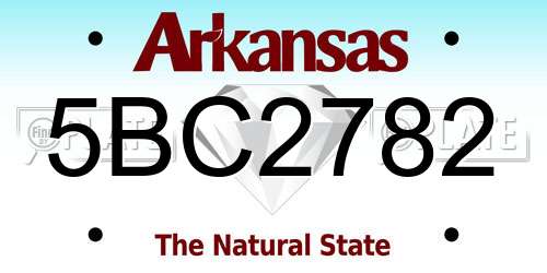 5BC2782 Arkansas License Plate