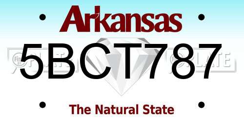 5BCT787 Arkansas License Plate