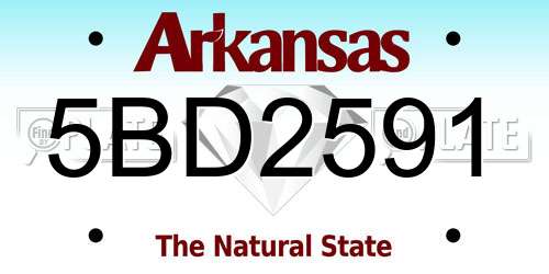 5BD2591 Arkansas License Plate