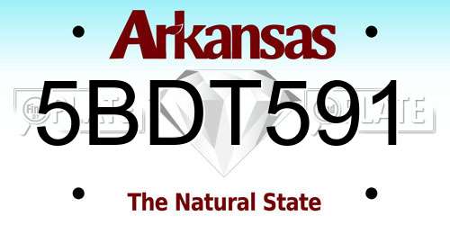 5BDT591 Arkansas License Plate