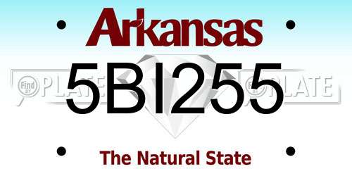 5BI255 Arkansas License Plate