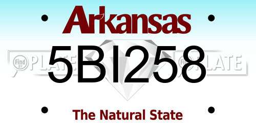 5BI258 Arkansas License Plate