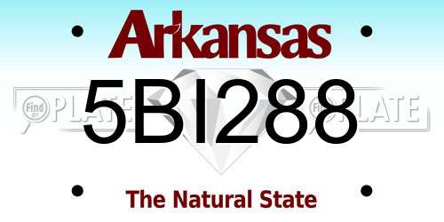 5BI288 Arkansas License Plate