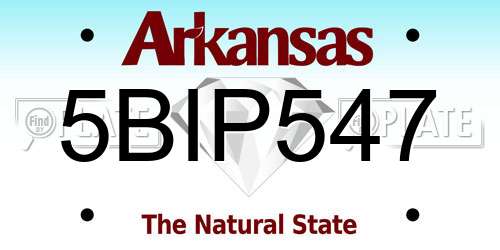 5BIP547 Arkansas License Plate