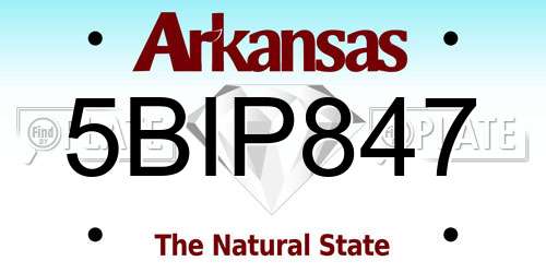 5BIP847 Arkansas License Plate