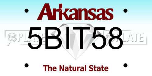5BIT58 Arkansas License Plate