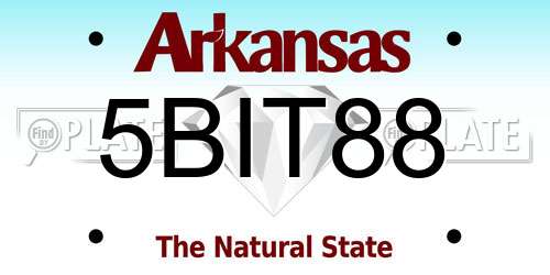 5BIT88 Arkansas License Plate
