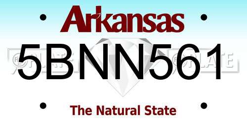 5BNN561 Arkansas License Plate