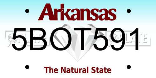 5BOT591 Arkansas License Plate