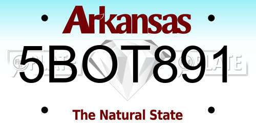 5BOT891 Arkansas License Plate