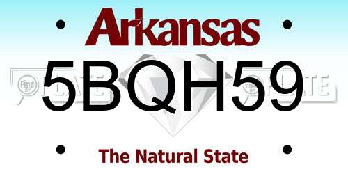 5BQH59 Arkansas License Plate