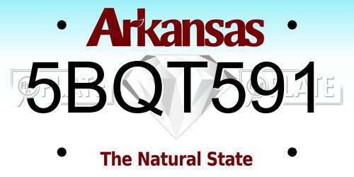 5BQT591 Arkansas License Plate
