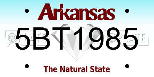 5BT1985 Arkansas License Plate