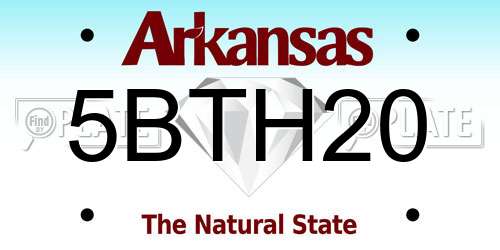 5BTH20 Arkansas License Plate