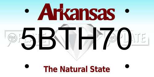 5BTH70 Arkansas License Plate