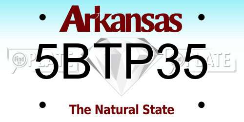 5BTP35 Arkansas License Plate