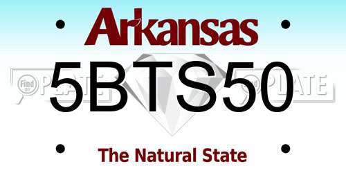5BTS50 Arkansas License Plate