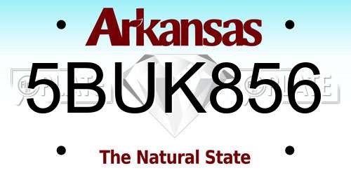 5BUK856 Arkansas License Plate