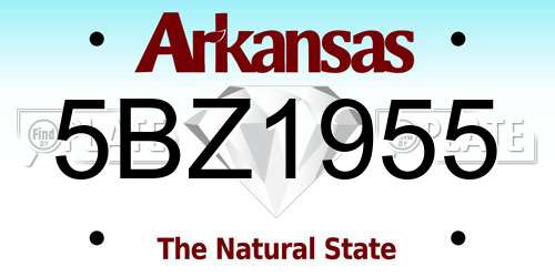 5BZ1955 Arkansas License Plate