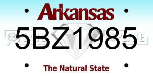 5BZ1985 Arkansas License Plate