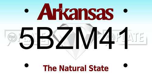 5BZM41 Arkansas License Plate