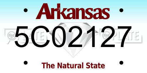 5C02127 Arkansas License Plate