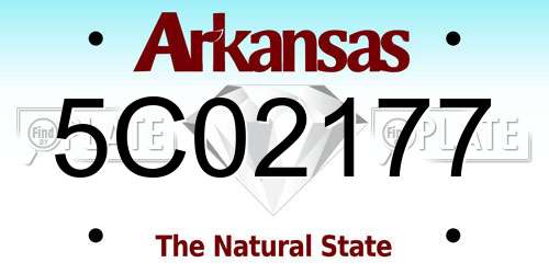 5C02177 Arkansas License Plate