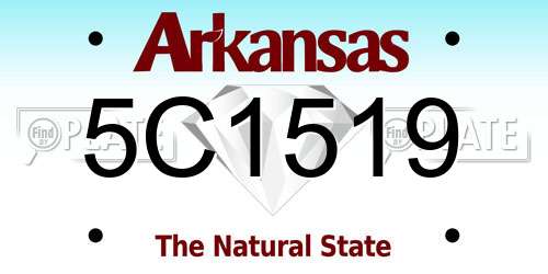 5C1519 Arkansas License Plate