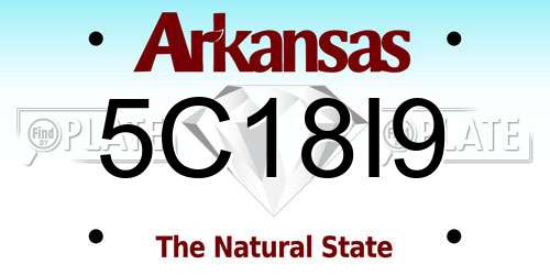 5C18I9 Arkansas License Plate