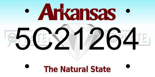 5C21264 Arkansas License Plate