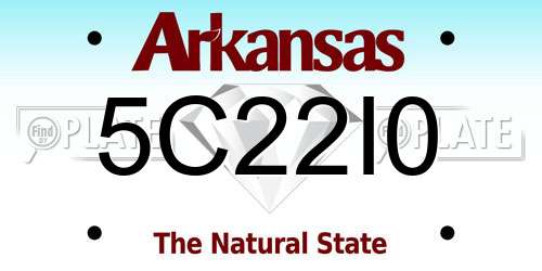 5C22I0 Arkansas License Plate