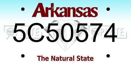 5C50574 Arkansas License Plate