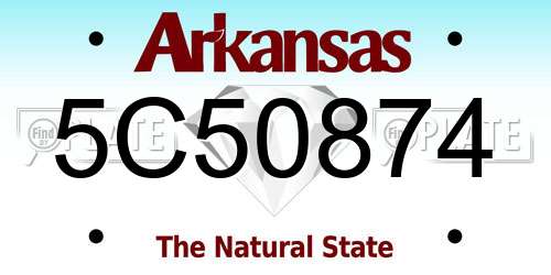 5C50874 Arkansas License Plate