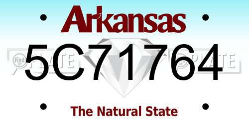5C71764 Arkansas License Plate
