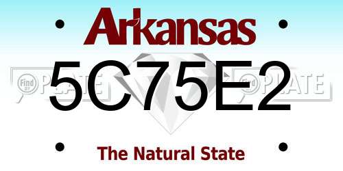 5C75E2 Arkansas License Plate